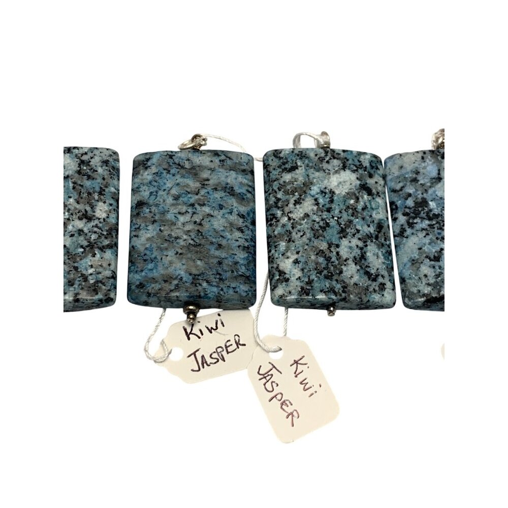 Lot Of 5 Large Kiwi Jasper Stone Pendants (2009) - Picture 7 of 9